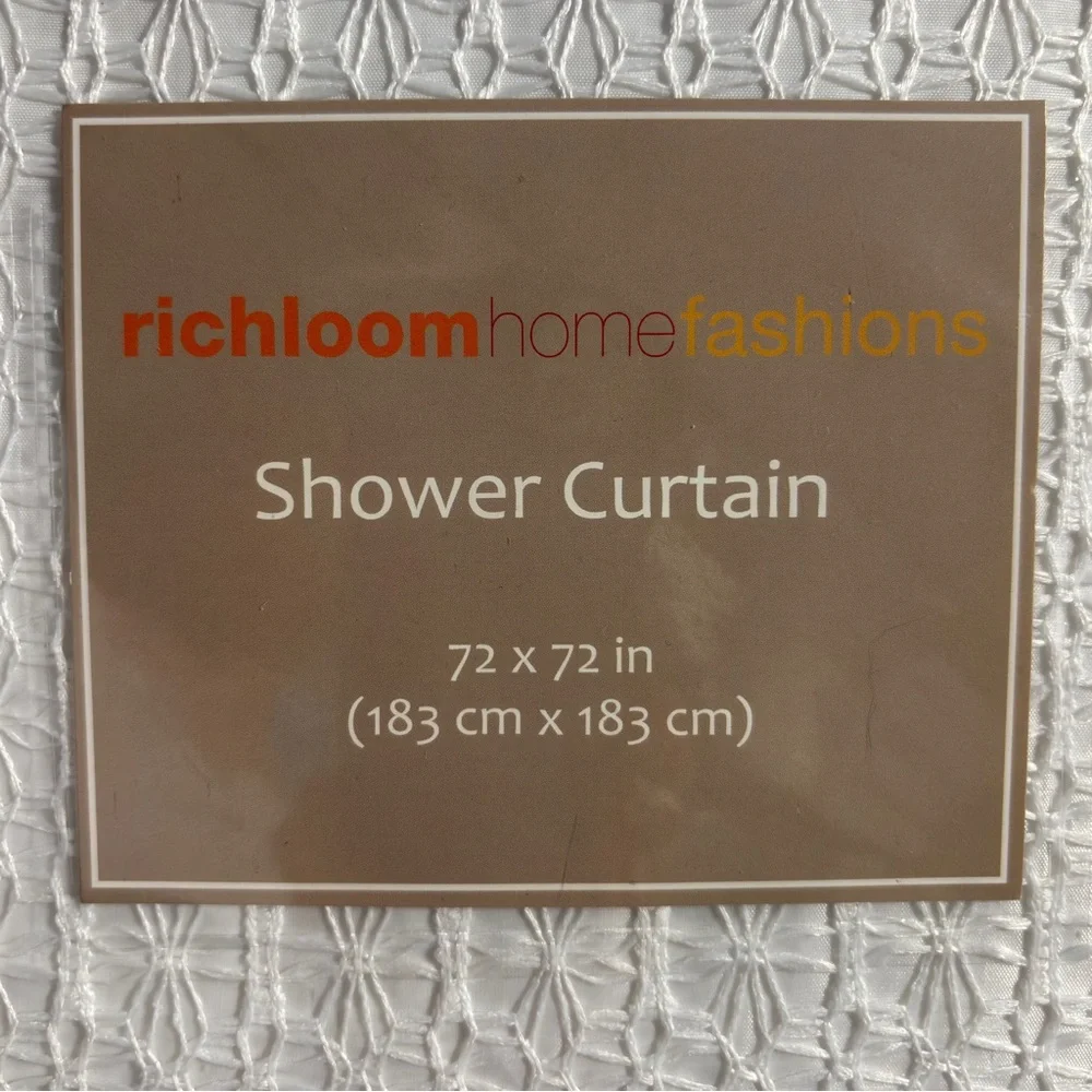 NIP Richloom Home Fashions White Textured Shower Curtain 72X72 NIP Xmas gift Co.